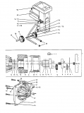 Ersatzteile Bibermax Häcksler BM 2200 Typ: 24A-741N651  (1999) Auswurfschacht, Messer, Trichter, Räder