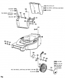 Ersatzteile White Elektromäher EL-18 Typ: 18B-T0F-679  (1999) Höhenverstellung, Räder vorne