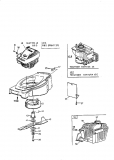 Ersatzteile Gutbrod Motormäher HB 48 Typ: 11B-T14Z604  (1999) Grasfangkorb, Messer, Motor