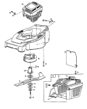 Ersatzteile MTD Benzin Rasenmäher ohne Antrieb GE 45 C Typ: 11B-T38V678  (2000) Grasfangkorb, Messer, Motor 