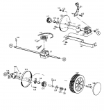 Ersatzteile Floraself Motormäher mit Antrieb 4046 BLRE Typ: 12BET12Y668  (1999) Getriebe, Räder