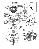 Ersatzteile Gutbrod Motormäher mit Antrieb HB 48 REL Typ: 12AET58W604  (1999) Elektroteile, Grasfangkorb, Messer, Motor