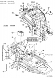 Ersatzteile MTD Rasentraktor RH 125/92 Typ: 13AL458E600  (2003) Batterie, Rahmen, Sitzwanne 