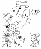Ersatzteile Fleurelle Elektromäher E 381 Typ: 18A-G2F-619  (2000) Grundgerät