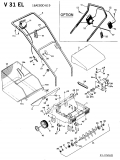 Ersatzteile Fleurelle Elektrovertikutierer V 31 EL Typ: 16AEB0D-619  (2002) Grundgerät
