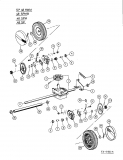 Ersatzteile MTD Benzin Rasenmäher mit Antrieb 48 SPMB Typ: 12A-V42A600  (2001) Getriebe, Räder 