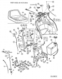 Ersatzteile MTD Rasentraktor RH 125/92 Typ: 13A3458E600  (2003) Armaturenbrett, Sitz, Tank 
