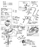 Ersatzteile MTD Benzin Rasenmäher ohne Antrieb GE 45 Typ: 11C-T34Z678  (2002) Grundgerät 
