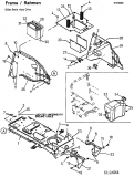 Ersatzteile Gutbrod Rasentraktoren GLX 107 SA Typ: 13BA506G690  (2003) Batterie, Rahmen, Tank