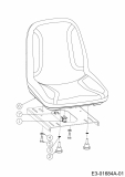 Ersatzteile Troy-Bilt Zero Turn Mustang XP 50 Typ: 17AFCACP011  (2013) Sitz, Sitzschalter