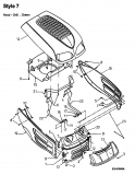 Ersatzteile Raiffeisen Rasentraktoren RMS 414-96 T Typ: 13AA477F628  (2002) Motorhaube 7-Style