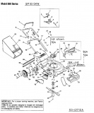 Ersatzteile MTD Benzin Rasenmäher mit Antrieb SP 53 GHW Typ: 12A-568R678  (2003) Grundgerät 