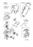 Ersatzteile Floraself Elektromäher 1338 E Typ: 18C-G0F-664  (2003) Grundgerät