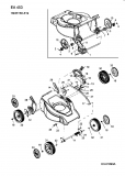 Ersatzteile Fleurelle Elektromäher EA 453 Typ: 18DRT5K-619  (2004) Achsen, Getriebe, Räder