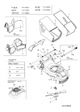 Ersatzteile MTD Benzin Rasenmäher ohne Antrieb 40 PT Typ: 11A-I11A600  (2005) Grasfangsack, Messer, Motor 