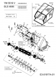 Ersatzteile Gutbrod Motorvertikutierer GLS 4555 Typ: 16BG6B0E690  (2005) Fangsack, Keilriemen, Messerwalze