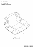 Ersatzteile MTD Rasentraktor Smart RN 145 Typ: 13HM765N600  (2014) Sitz bis 01.03.2014 