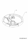 Ersatzteile MTD Rasentraktor LF 155 Typ: 13CM763F600  (2012) Lenkrad mit Logo 