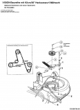 Ersatzteile MTD Rasentraktor JE 135 A Typ: 13AA488E678  (2004) Umbaukit Spannarm Keilriemen Mähwerk E 