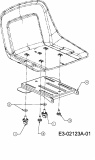 Ersatzteile Gutbrod Rasentraktoren SLX 76 R Typ: 13DH476A490  (2007) Sitzträger