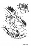 Ersatzteile Motec Rasentraktoren MTR 200 Typ: 13D1457C640  (2004) Motorhaube 7-Style