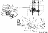 Cub Cadet Ersatzteile Rasentraktoren LT3 PR105 13HT71DN603  (2018) Bremsstange, Bypassstange, Hinterachshalter rechts