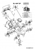 Ersatzteile Bolens Motormäher mit Antrieb BL 4047 SP Typ: 12AMB8ME684  (2007) Grundgerät