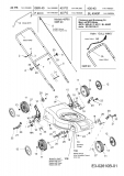 Ersatzteile MTD Benzin Rasenmäher ohne Antrieb 40 PO Typ: 11A-I1ML600  (2007) Höhenverstellung, Holm, Räder 