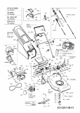 Ersatzteile MTD Benzin Rasenmäher mit Antrieb 53 SPO Typ: 12A-37ME600  (2007) Grundgerät 