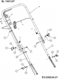 Ersatzteile Bolens Elektromäher BL 1440 EP Typ: 18B-N4S-684  (2006) Holm