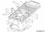 Cub Cadet Ersatzteile Zero Turn XZ2  107I 17CICBDS603  (2017) Rahmen, Stoßstange hinten
