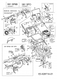 Ersatzteile Lawnflite Motormäher mit Antrieb 991 SP 6 Typ: 12B-658R611  (2006) Grundgerät