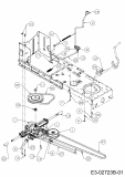 Ersatzteile MTD Rasentraktor RS 125/96 Typ: 13A1762F600  (2007) Fahrantrieb, Variator 