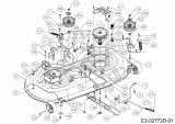 Ersatzteile Troy-Bilt Rasentraktoren Horse XP 46 Typ: 13AX79KT309  (2017) Mähwerk T (46/117cm)