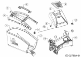 Ersatzteile Mr.Gardener Motormäher mit Antrieb HW 53 BA Typ: 12A-PN8R629  (2015) Grasfangsack, Heckklappe, Leitstück hinten