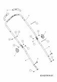 Ersatzteile Verts Loisirs Motormäher mit Antrieb VL 53 DPKHW Typ: 12AKPN7D617  (2014) Holm
