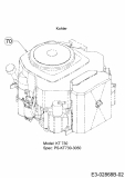 Cub Cadet Ersatzteile Rasentraktoren XT2 QR106 13AQA1CR330  (2018) Motor Kohler