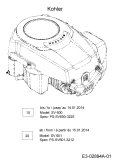 Cub Cadet Ersatzteile Rasentraktoren LTX 1045 13WX91AT056  (2014) Motor Kohler