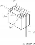 Ersatzteile Yard-Man Rasentraktoren DX 70 Typ: 13B-334-643  (2010) Batterie
