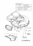 Ersatzteile MTD Benzin Rasenmäher mit Antrieb SP 53 CWH Typ: 12A-98EQ678  (2010) Mähwerksgehäuse, Motor 
