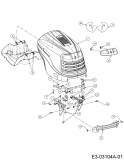 Ersatzteile Massey Ferguson Rasentraktoren MF 38-15 SD Typ: 13AV11CF695  (2007) Motorhaube C-Style