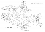 Ersatzteile Zubehör Garten- und Rasentraktoren Mähwerke für 3000 SD Serie, Mähwerk 54/137cm Typ: 19A-125-603  (2007) Mähwerksaushebung