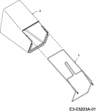 Ersatzteile MTD Benzin Rasenmäher ohne Antrieb P 40 B Typ: 11B-I10G615  (2010) Grasfangsack 