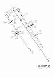 Ersatzteile MTD Benzin Rasenmäher mit Antrieb SP 46 B Typ: 12D-J50G615  (2009) Holm, Schaltzug 