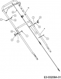 Ersatzteile MTD Benzin Rasenmäher mit Antrieb Silver 46 H Typ: 12D-J2AQ677  (2008) Holm 