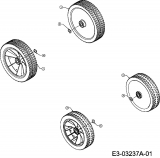 Ersatzteile MTD Benzin Rasenmäher ohne Antrieb 48 PKM Typ: 11A-167D676  (2008) Räder 