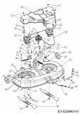 Ersatzteile Massey Ferguson Rasentraktoren MF 38-13 ST Typ: 13HY77GF695  (2015) Mähwerk F (38/96cm)