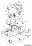 Ersatzteile Verts Loisirs Rasentraktoren VL 96 HB Typ: 13HM79KF617  (2017) Mähwerk F (38/96cm)