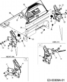 Ersatzteile Troy-Bilt Motormäher mit Antrieb TB 5553 HWM Typ: 12A-568F609  (2007) Heckklappe, Schnitthöhenverstellung hinten
