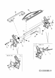 Ersatzteile MTD Benzin Rasenmäher mit Antrieb SP 53 HWO Typ: 12A-55M1615  (2010) Heckklappe, Schnitthöhenverstellung hinten 